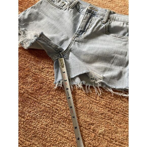 Hudson Gracie Cutoff Jean Shorts Size 24 Light Wash Distressed Raw Hem - Picture 8 of 10